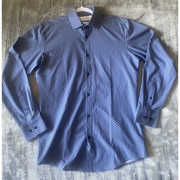 Mizzen + Main Leeward Trim Fit Men's Long Sleeve Button Front Shirt Size Small - Picture 1 of 7